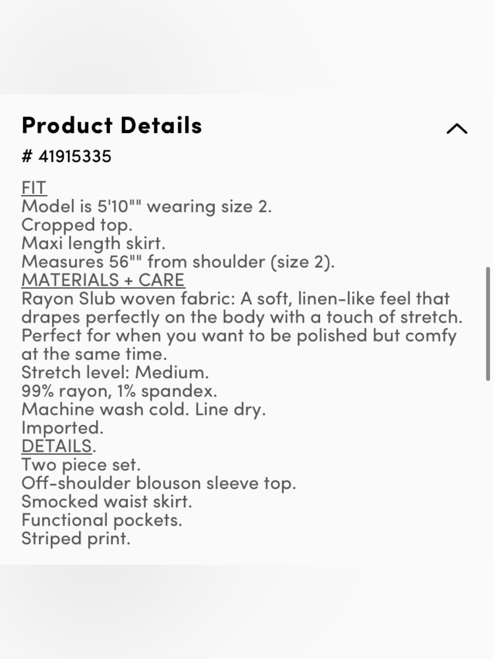 Torrid Off Shoulder Maxi Skirt Set - Top 2X - Skirt 1X - NWT! - Picture 12 of 12